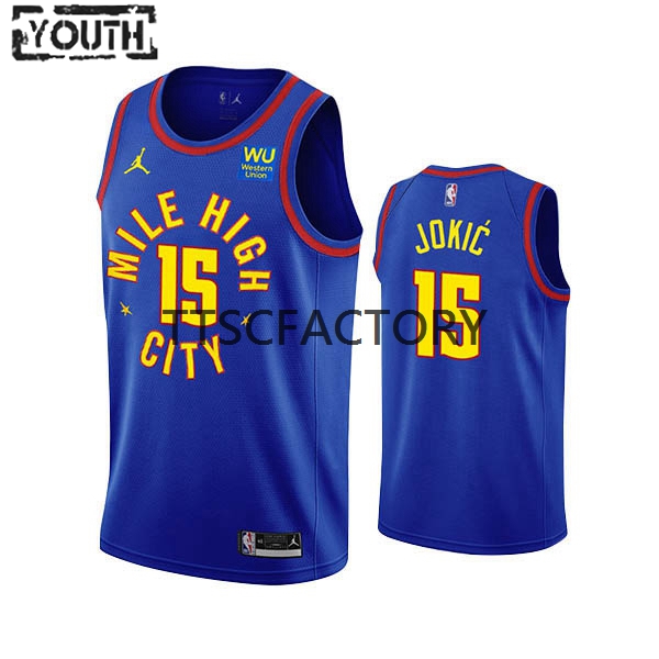 Denver Nuggets Trikot Nikola Jokic 15 Jordan 2022-23 Statement Edition Royal Swingman - Kinder
